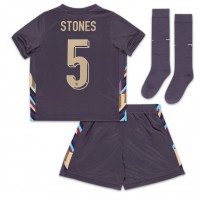 Fotbalové Dres Anglie John Stones #5 Dětské Venkovní ME 2024 Krátký Rukáv (+ trenýrky)